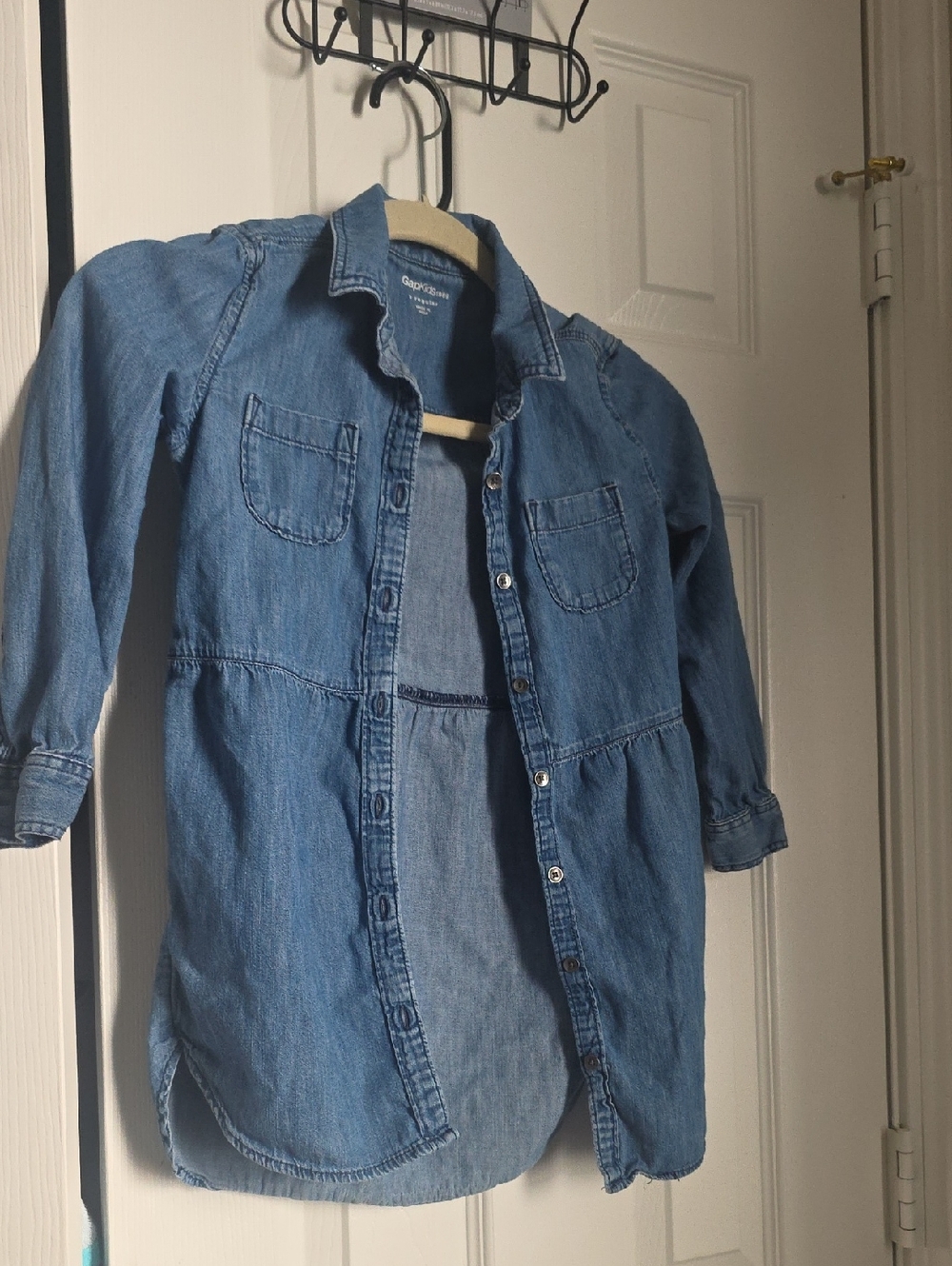 Gap Children's Denim Button-Front Shirt Dress - Blue